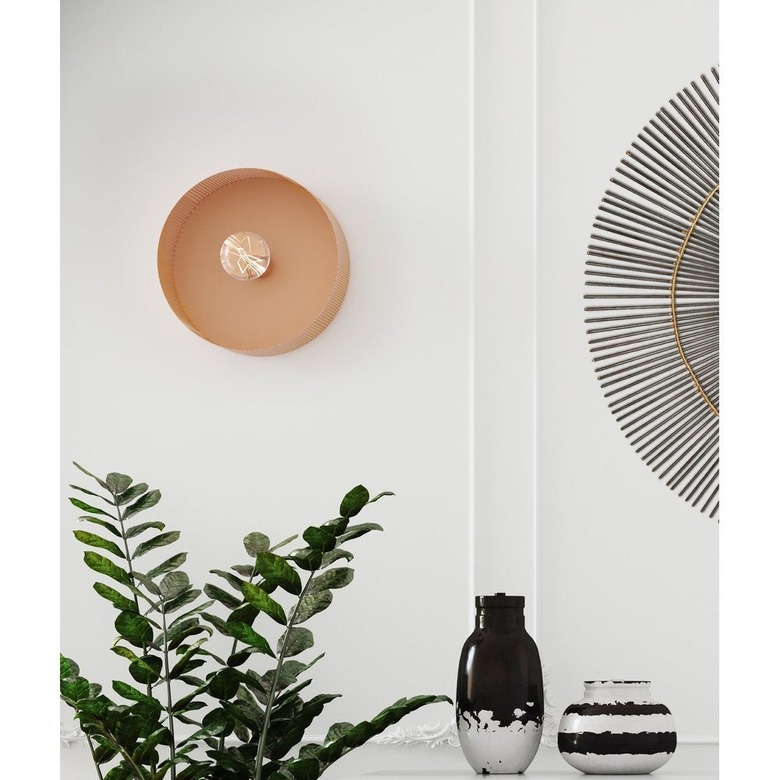 Overstock Mokhtar Blush Round Wall Sconce