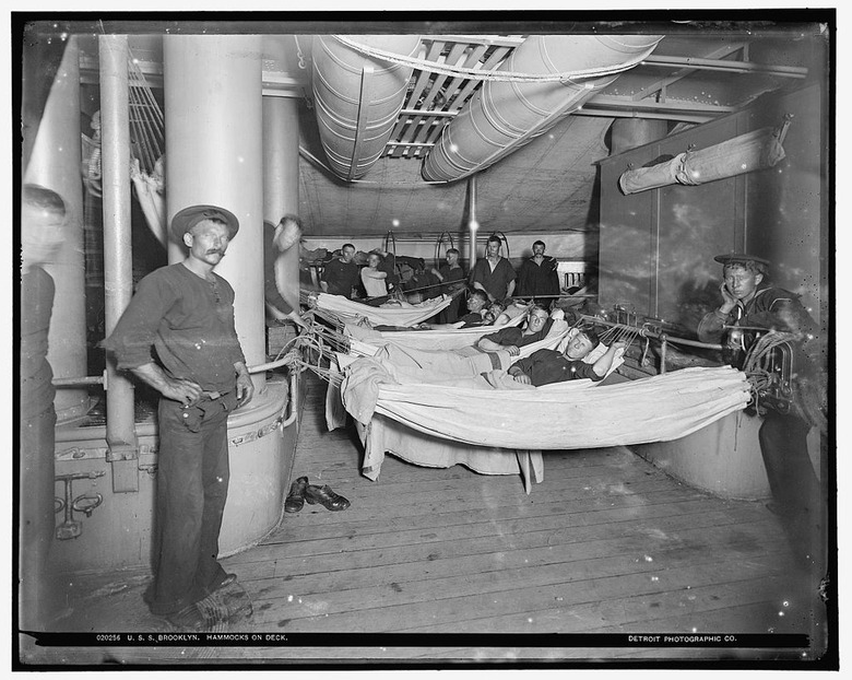 Hammocks aboard the U.S.S. Brooklyn