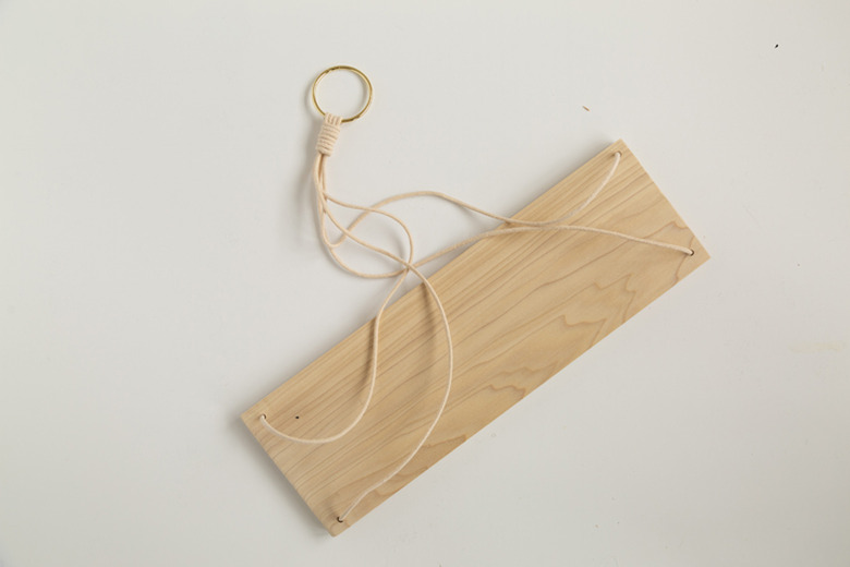 DIY Hanging Wood Shelf