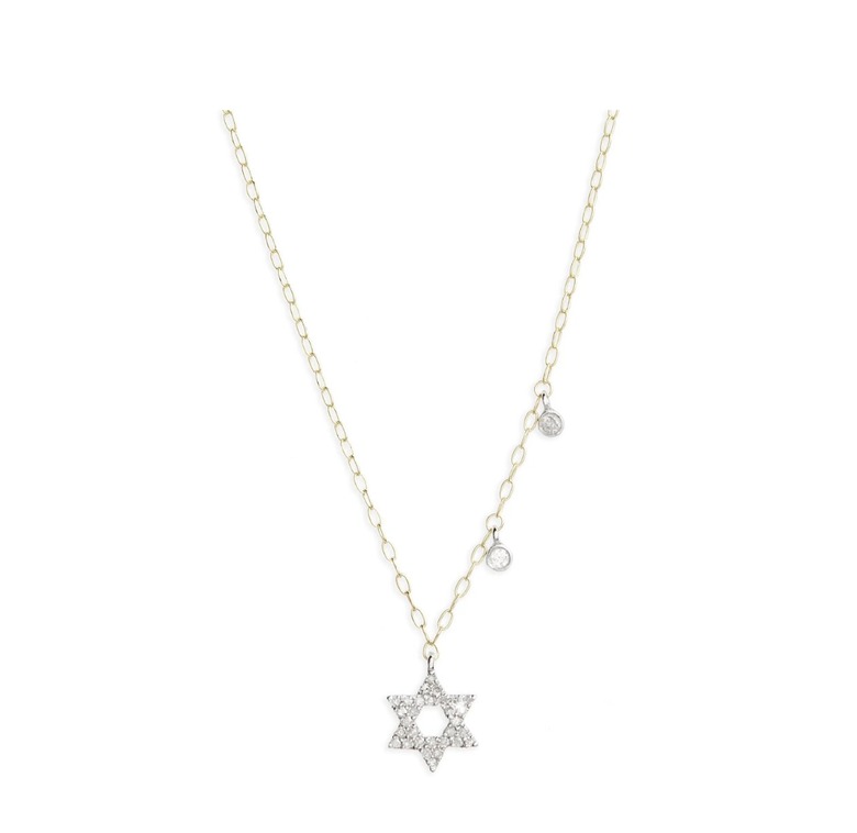diamond star of david necklace