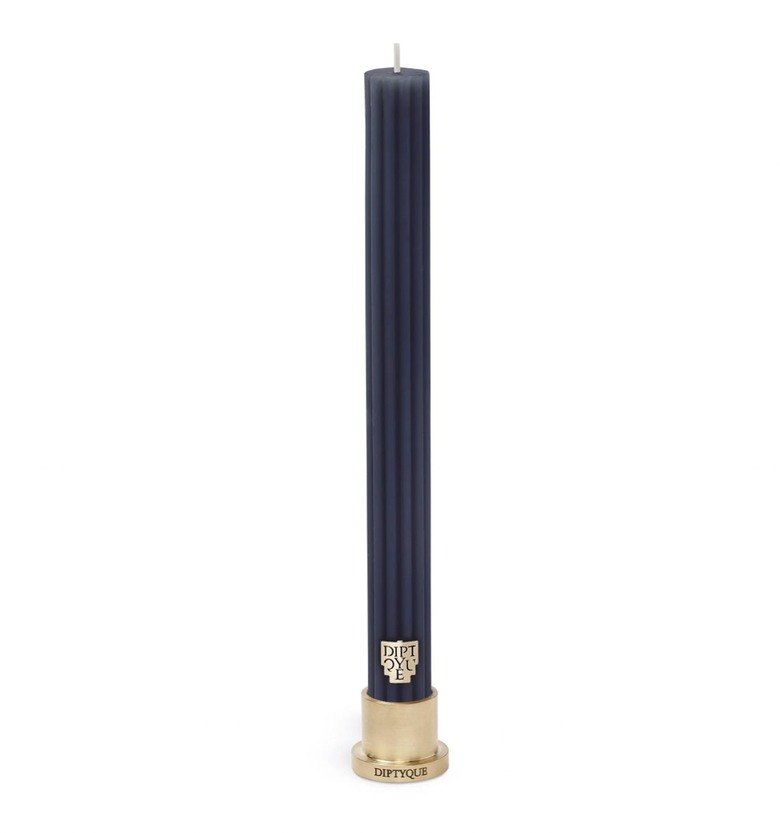 blue taper candle