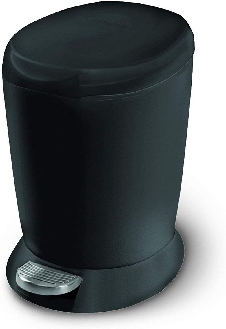small black step trash can