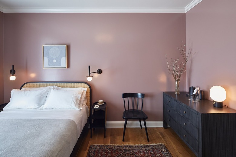 A guest bedroom at Heights House.