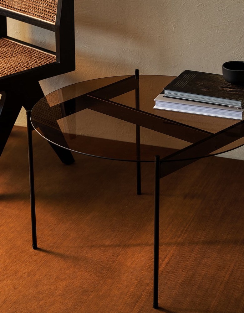 zara home glass table