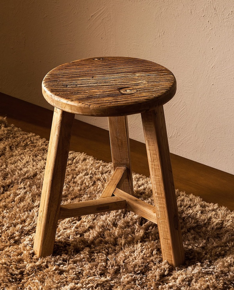 zara home wooden stool