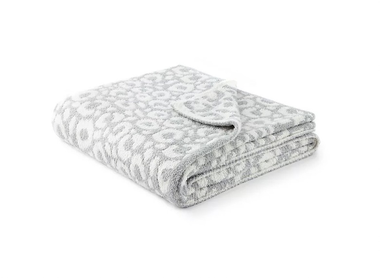 soft animal-print knit throw