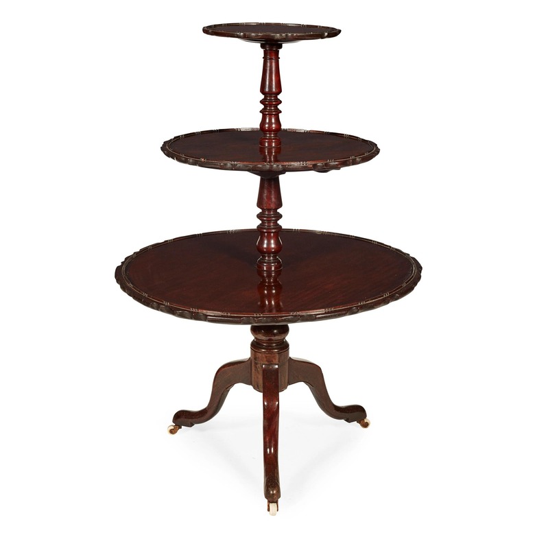 A 19th-century mahogany wood dumbwaiter