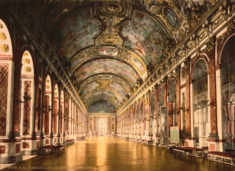 a print of the gallery of mirrors in Versailles