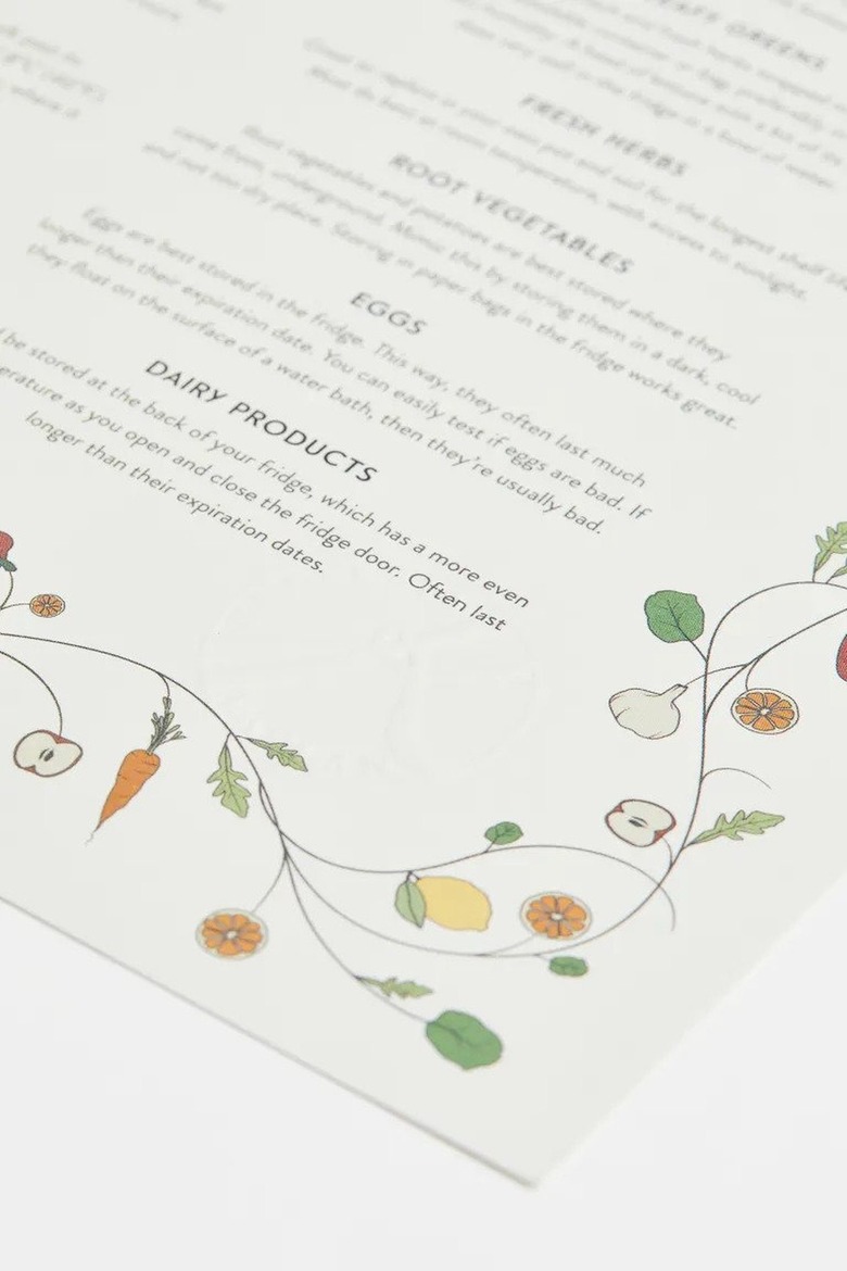 Close up of vegetable illustrations on a poster