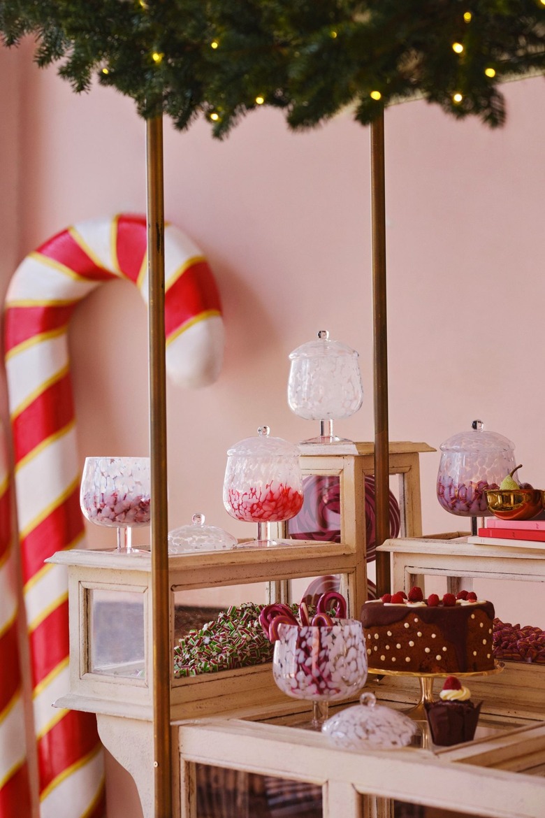 Glass confetti printed jars