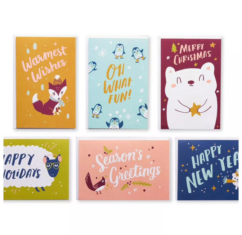 variety of holiday cards