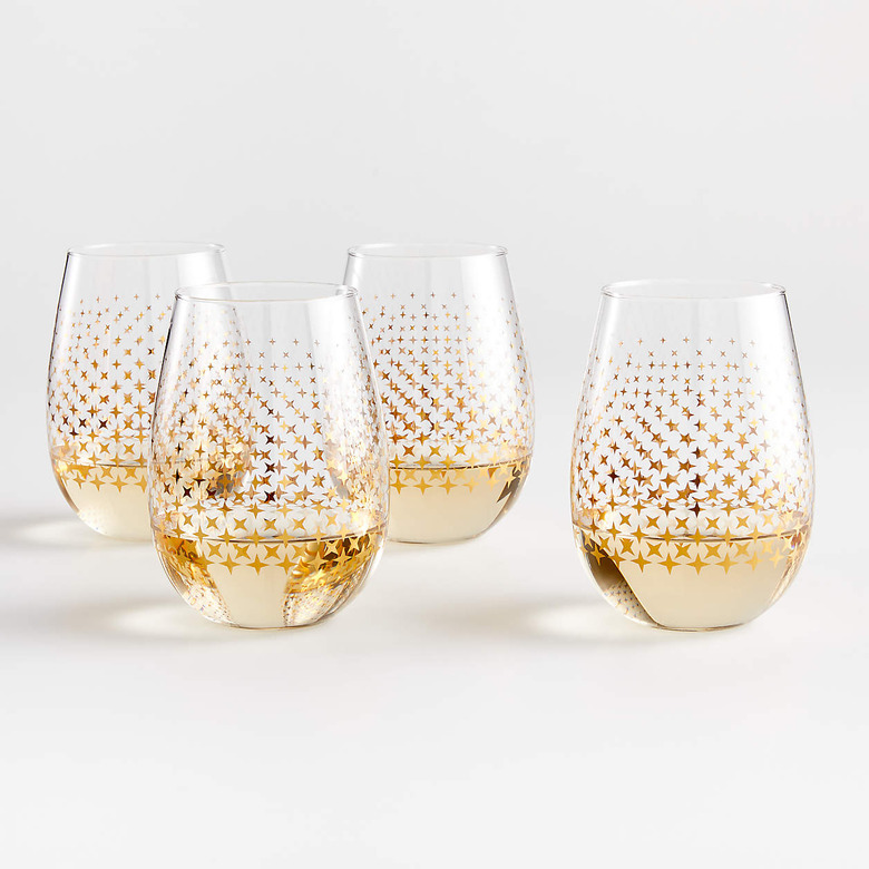 sparkle dot wine glasses