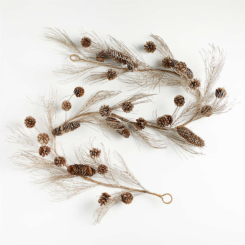 Glitter Pine Cone Garland