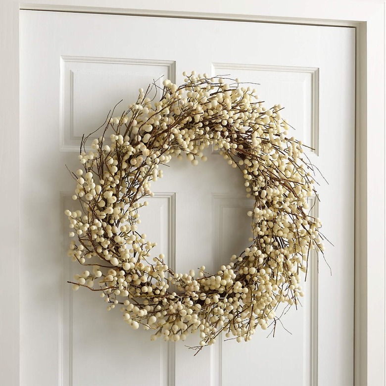Faux White Ilex Berry Wreath