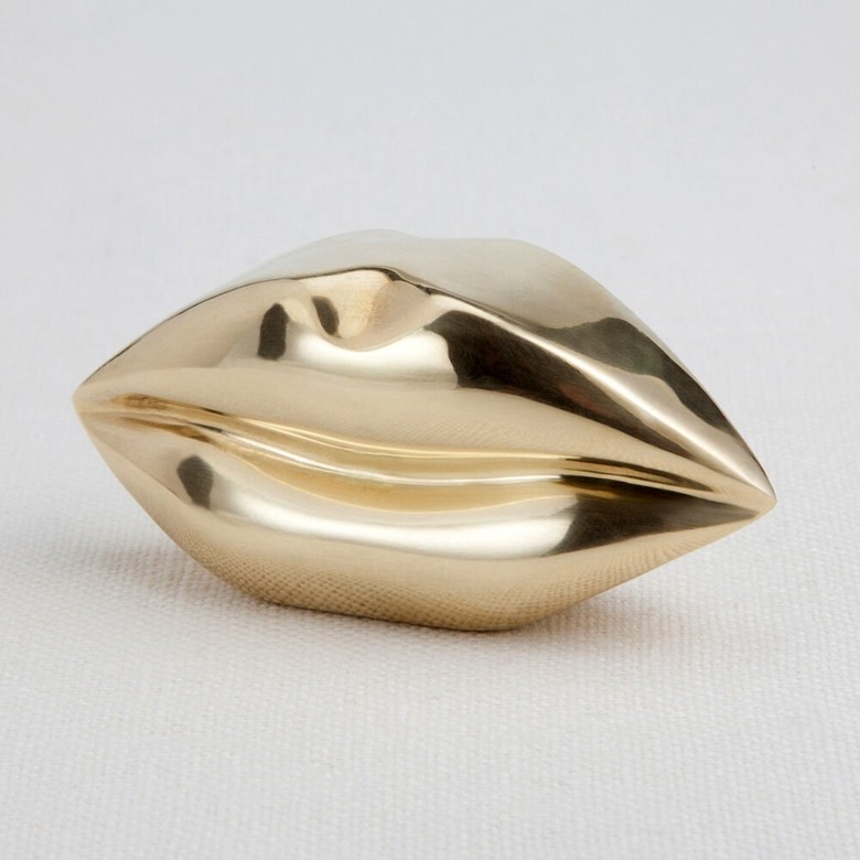 brass lips Hollywood Regency accessory from Kelly Wearstler
