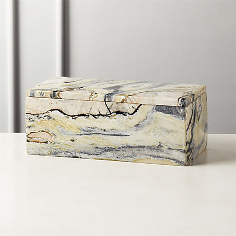 cream and marble box Hollywood Regency accessory from CB2