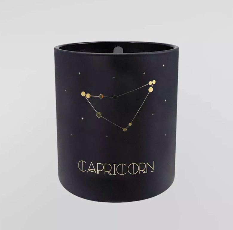 Capricorn Glass Jar Candle in Balck