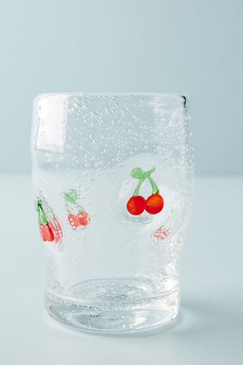 anthropologie cherry juice glasses