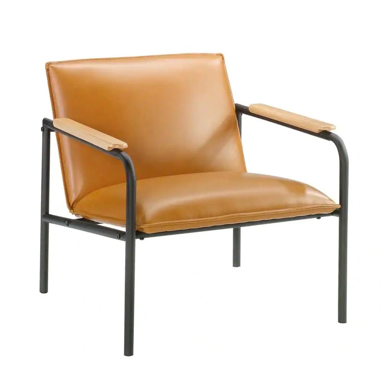SAUDER Boulevard Cafe Camel Leather-Like Metal Chair