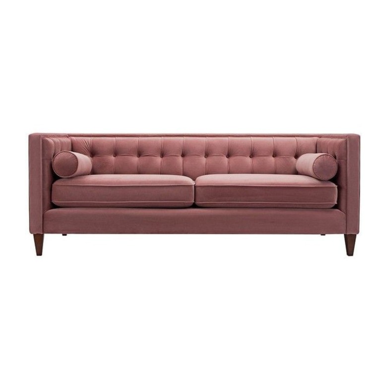 Jennifer Taylor Jack 84-Inch Velvet Tuxedo Sofa