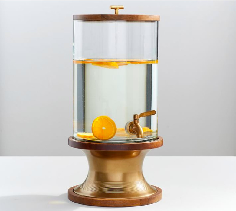 Pottery Barn Bleecker Mango Wood Drink Dispenser