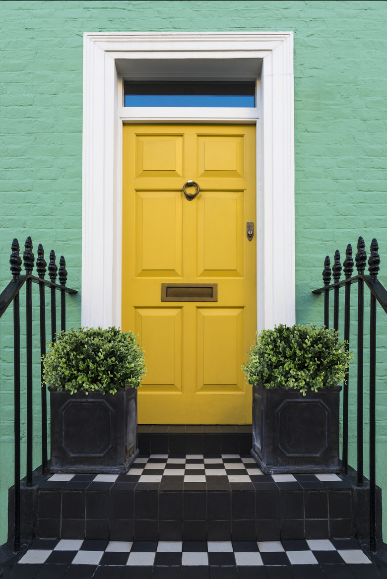 Colourful Entry & Door to a 18th Century Georgian London House