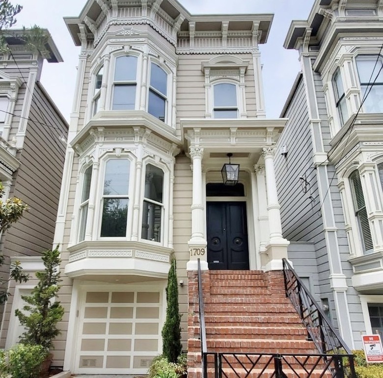 A beautiful cream and white Victorian home in San Francisco. This is the same house that was used as the exterior of the Tanner home in the TV show
