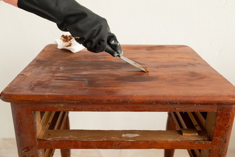 how to bleach wood furniture