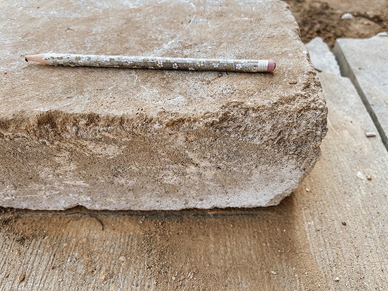 Trace the final placement of the blocks for reference in case they accidentally move.