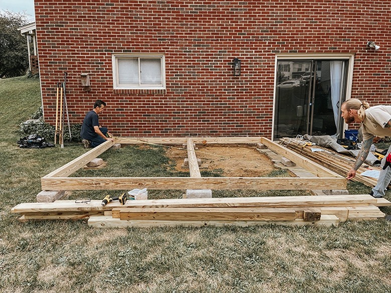 Double-check that the deck frame is square.