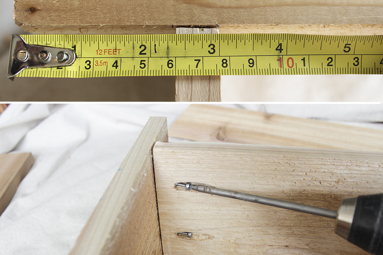 Top of frame measures 3 inches from top of sides.