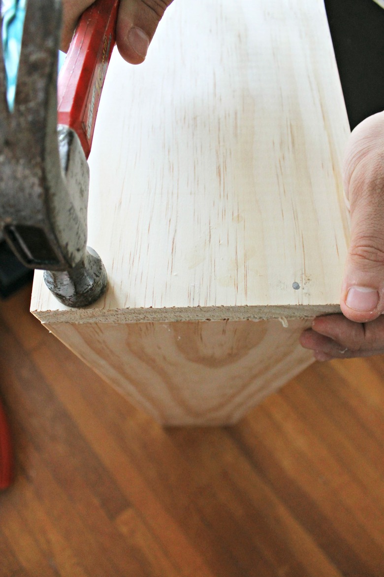 nailing the top board to the side board