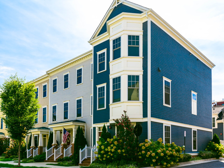 Row of Colorful Townhouses