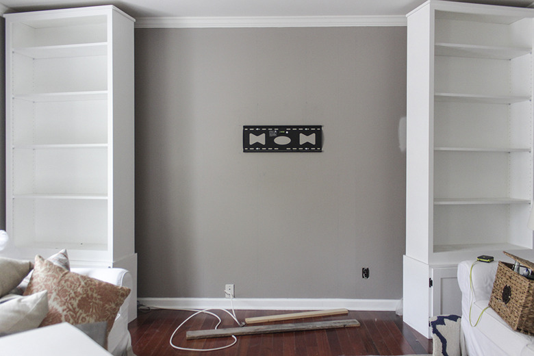 Blank wall prepped for pallet wood