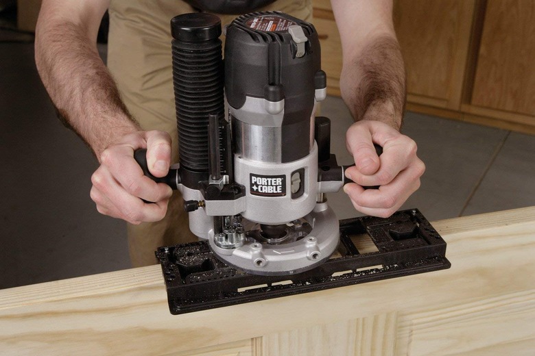 Routing hinge mortise.