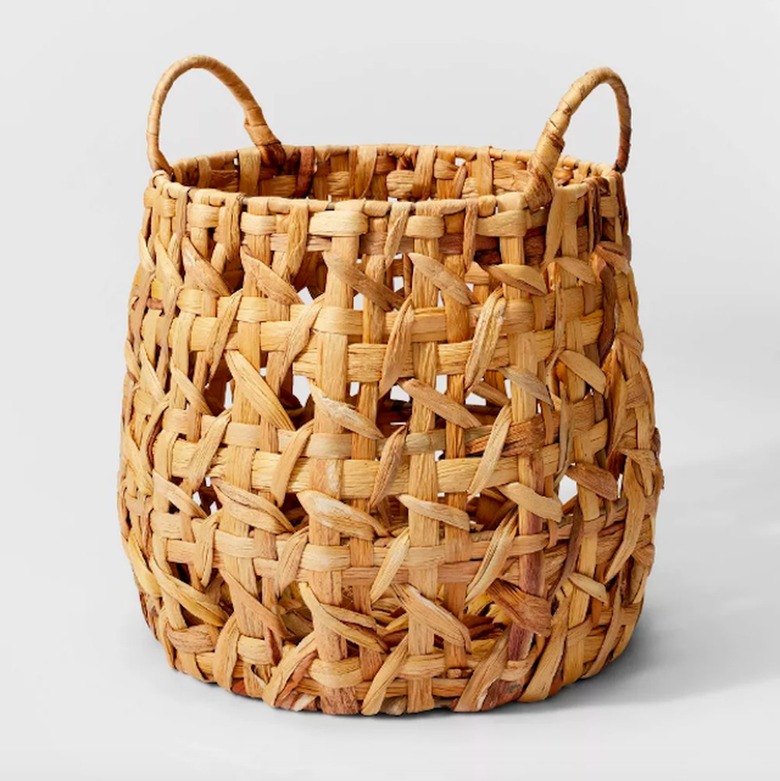 Threshold Woven Natural Cane Basket