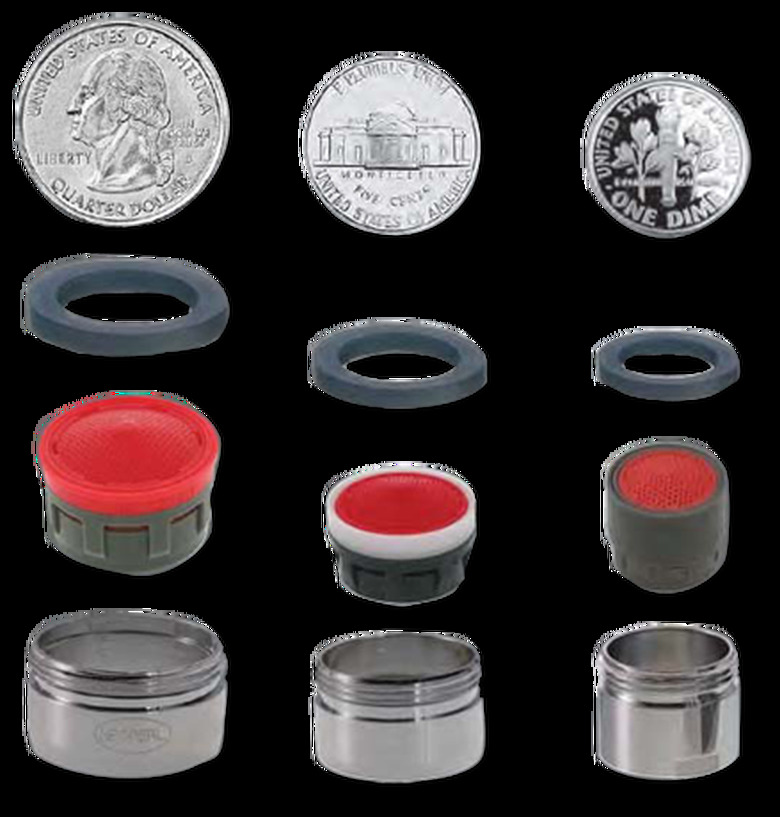 Faucet aerator sizes.