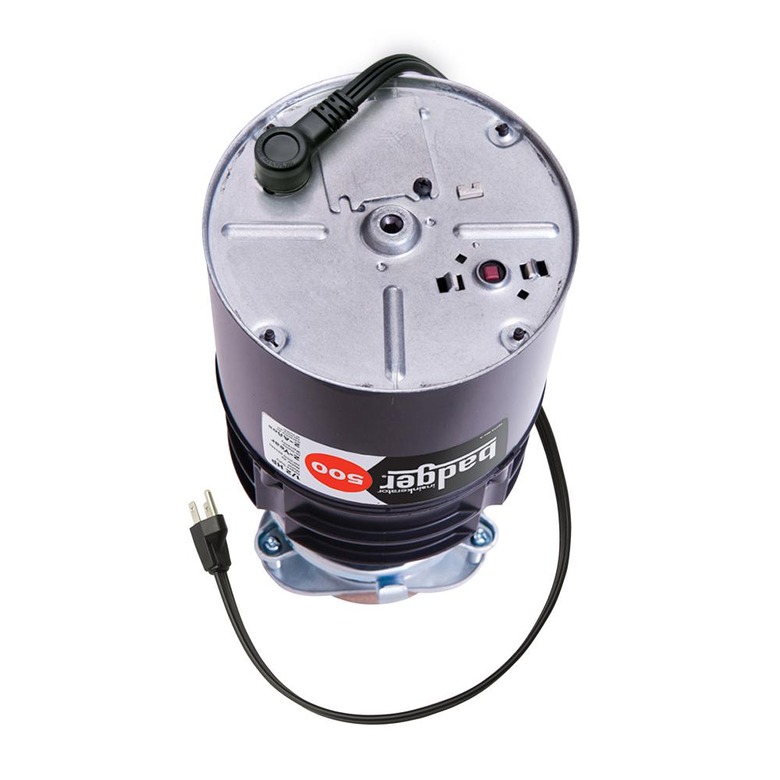 Garbage disposal reset button.