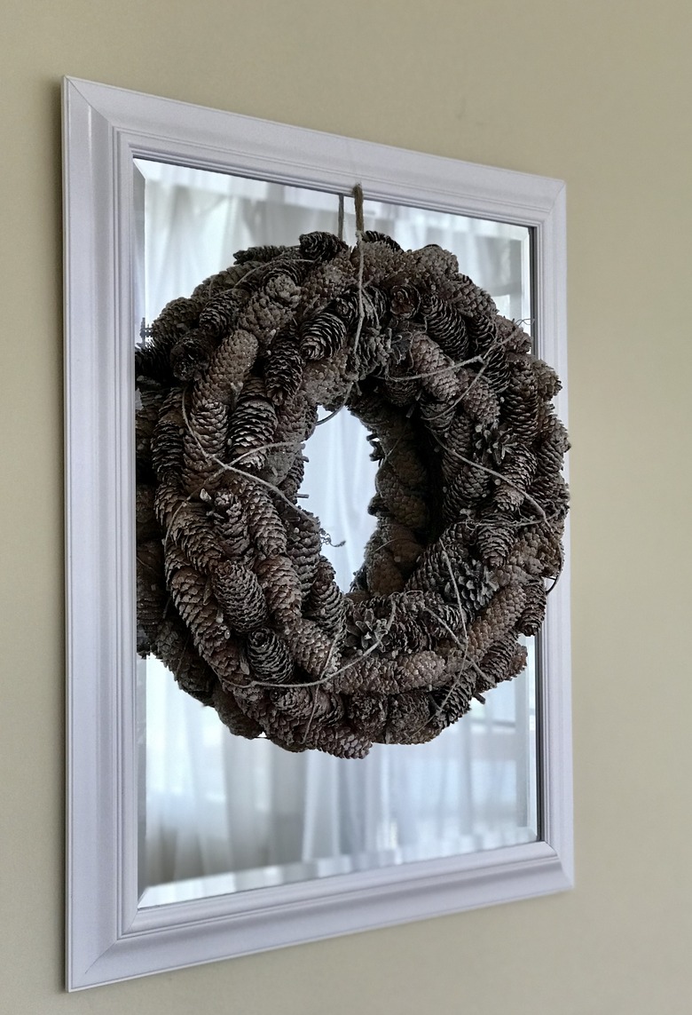 Pine cone wreath.