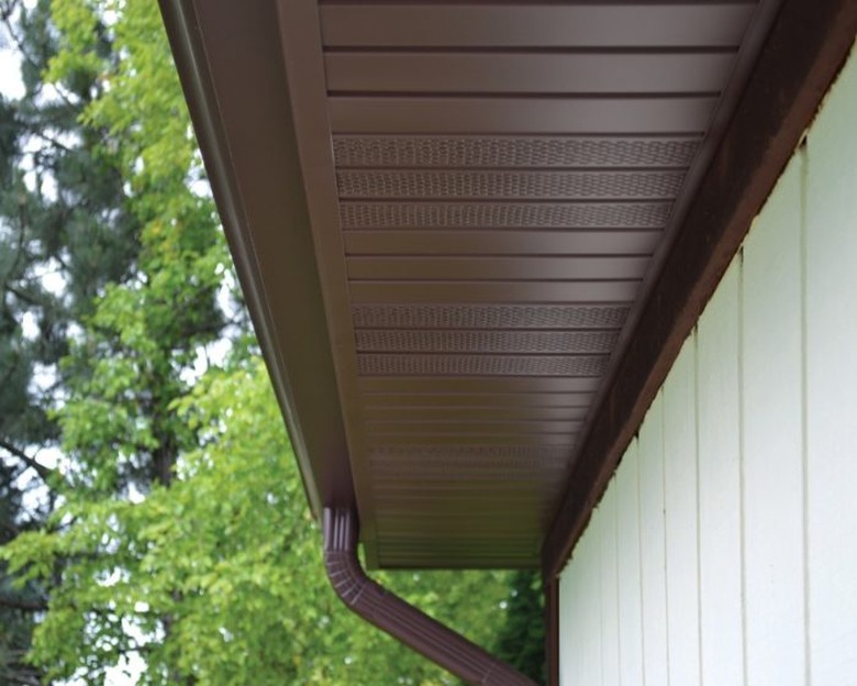 Roof soffit vents.