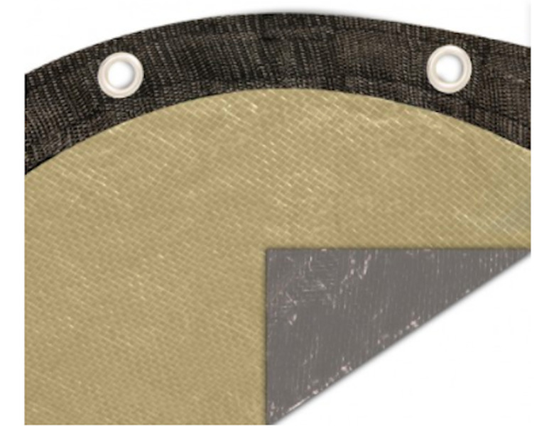 Closeup of insulated pool cover