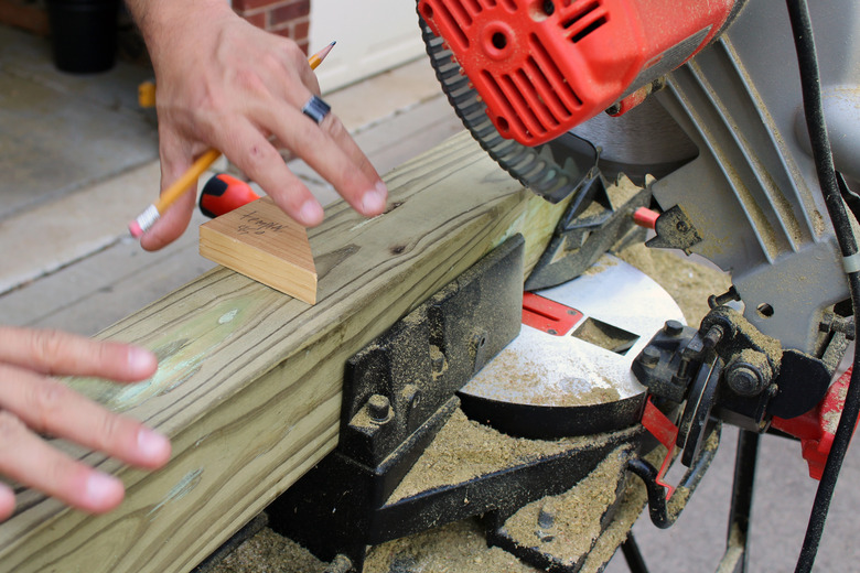 cut two 6' posts to make four 3' posts | hammock stand DIY