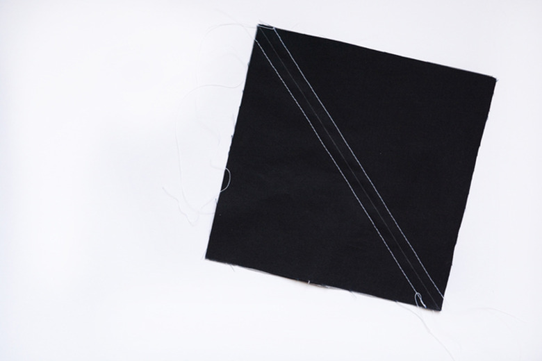 sew on either side of the line