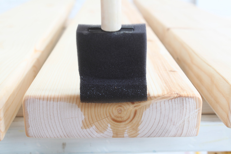 Detail of Danish oil on the ends