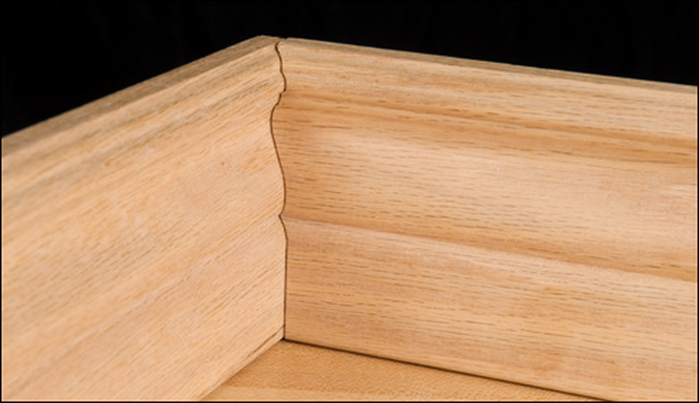 Coped baseboard joint.