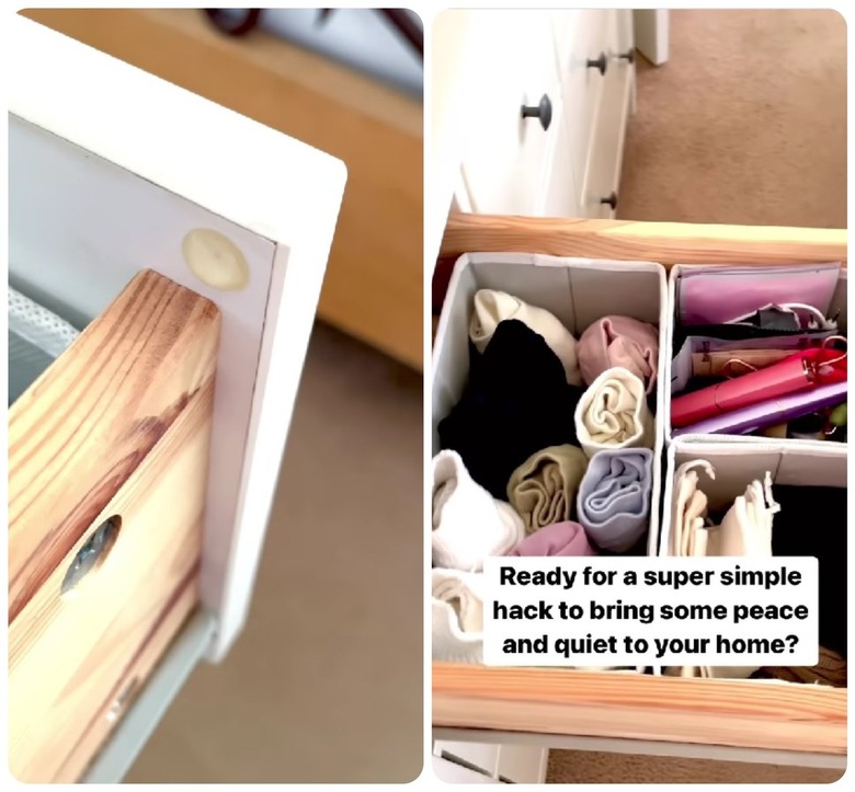 How to use silicone bumpers to quiet loud dresser drawers