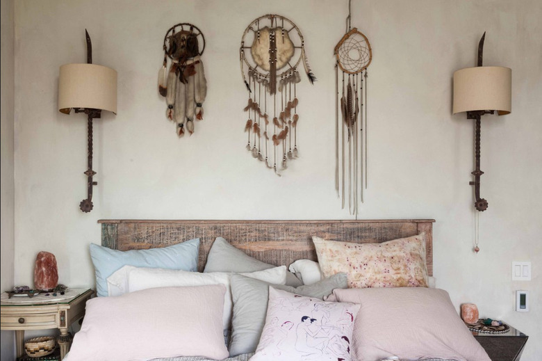 Reclaimed wood headboard