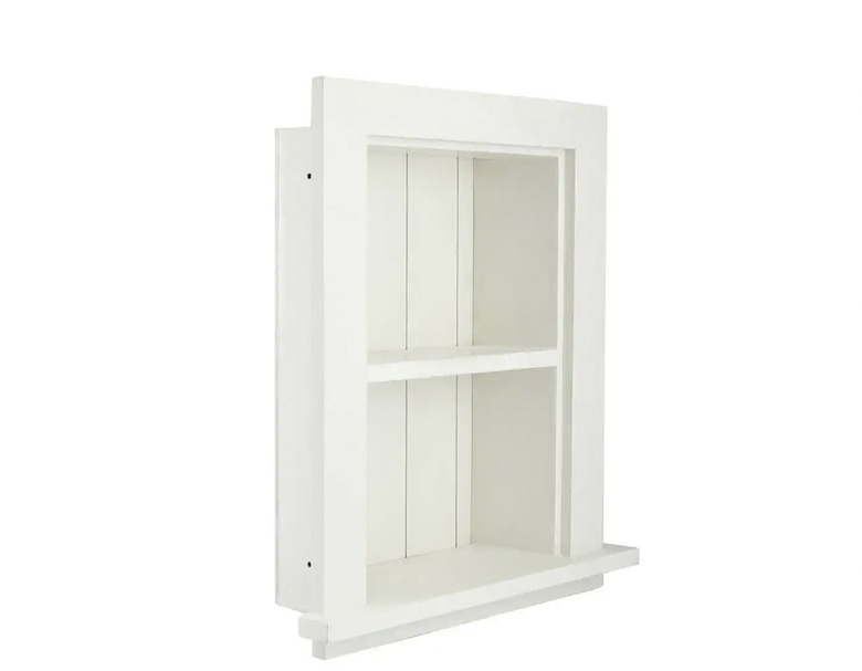 AdirHome Bathroom Recessed Wall Shelf in White