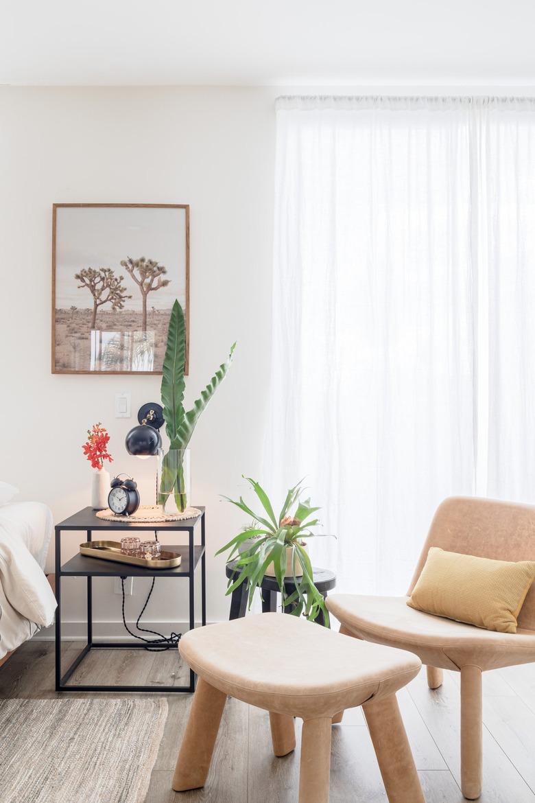 Nightstand with plants