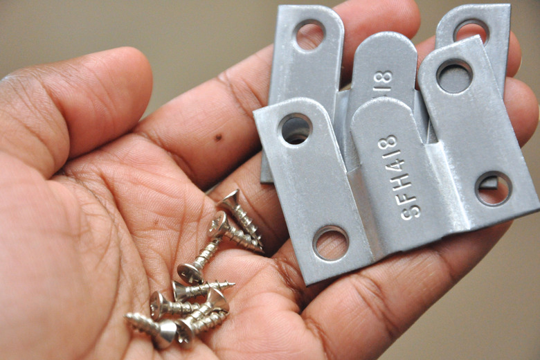 Metal mounting brackets.